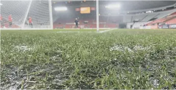  ??  ?? Sunderland’s Stadium of Light pitch moments before kick-off.