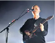  ??  ?? Orlando Weeks of the Maccabees shows the beautiful fragility of his voice on stage at Latitude