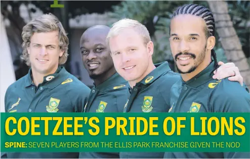  ?? Picture: Gallo Images ?? NEW BLOOD. Fullback Andries Coetzee, wing Raymond Rhule, scrumhalf Ross Cronje and wing Courtnall Skosan will make their Test debuts for the Springboks against France at Loftus Versfeld tomorrow.