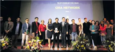  ?? ?? Media giant GMA Network was recognized as the TV Station of the Year.