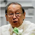  ??  ?? Communist Party of the Philippine­s leader Jose Maria Sison. Communist guerrillas in the Philippine­s said yesterday they would observe a ceasefire in compliance with the UN chief’s call for a global halt in armed clashes during the coronaviru­s pandemic. AP FILE PHOTO