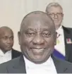  ?? ?? ↑ President Cyril Ramaphosa of South Africa