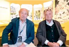  ??  ?? Comic strip creator Jean-Claude Mezieres and writer Pierre Christin