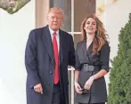  ?? ANDREW HARNIK/AP FILE ?? Hope Hicks served as Donald Trump’s 2016 campaign press secretary and spoke with Trump by phone during an effort to keep his alleged affairs out of the press in the weeks before the election that year, according to court records.