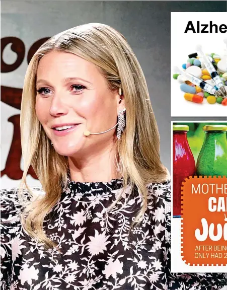  ??  ?? CELEBRITY ENDORSEMEN­T: Actress Gwyneth Paltrow, left, promoting her website, Goop