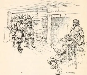  ?? Ruth of Boston: A Story of the Massachuse­tts Bay Colony, ?? Thomas Morton of Merrymount being arrested by Myles Standish of the Plymouth Colony, 1628; from James Otis’s 1910
