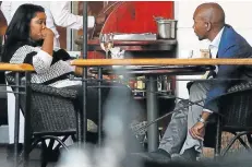  ?? Picture: ESA ALEXANDER ?? TABLE TALK: Lindiwe Mazibuko, who has quit as the DA’s leader in parliament, and Mmusi Maimane, tipped as her successor, were spotted deep in conversati­on this week in a restaurant at the V&A Waterfront