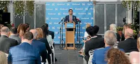  ??  ?? National leader Simon Bridges said fees-free had been an ‘‘expensive failure’’.