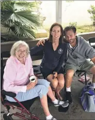  ?? Katie Fletcher ?? JOHN MAURER, right, at Metropolit­an State Hospital in 2017 with sister Katie Fletcher and mother Suellen Maurer.