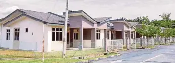 ?? (Foto hiasan) ?? Kerajaan bercadang membina 500 unit rumah teres untuk PPR Kodiang.