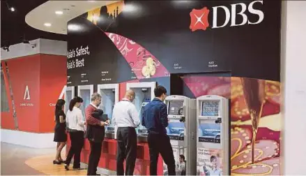  ?? BLOOMBERG PIC ?? Singapore’s largest bank DBS Group Holdings Ltd has signalled that it will focus on customers who have generated a consistent­ly higher return on equity.