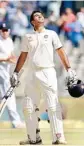  ?? PIC/PTI ?? Jayant Yadav celebrates his century during the 4th day of the 4th Test against England in Mumbai on Sunday