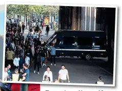  ?? REUTERS/KEVIN QUIGLEY ?? Then and now: Liverpool fans hide their faces from tear gas at the Champions League final and (above) a police van blocks access again