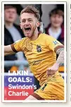  ?? ?? LAKIN GOALS: Swindon’s Charlie