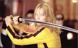  ??  ?? Uma Thurman in action as the female assassin, The Bride, in Kill Bill: Vol 1.