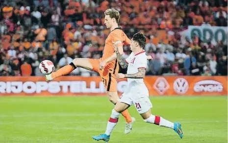  ?? Peter Dejong / AP ?? Frenkie de Jong dissabte durant el Països Baixos-Polònia de la Nations League