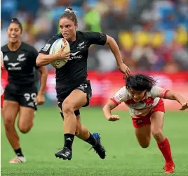  ?? GETTY ?? Black Ferns flyer Michaela Blyde was a constant threat to Japan in their two games yesterday in Sydney.