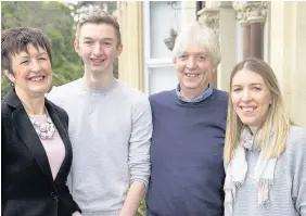  ?? HUW JOHN, CARDIFF ?? > Cyndy and Philip Humphreys, with their son Cameron and daughter Lucy