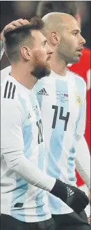  ?? FOTO: EFE ?? Messi y Mascherano, ante Rusia