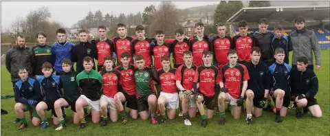  ??  ?? The St Kevin’s Dunlavin football team who lost out to Coliste Bhríde in the Schools ‘A’ final in Joule Park Aughrim.