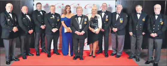  ?? ?? Bob Seward (centre) president of ONE Cork City Branch, who accepted the Pride of Cork award alongside fellow members at a recent event hosted by Cork Civic Life.