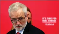  ?? (Andrew Yates/Reuters) ?? LABOUR PARTY leader Jeremy Corbyn, speaking yesterday for his general election campaign, has come under fire in a recent letter by British historians and figures.