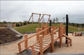  ??  ?? One of the many climbling frames in the playground.