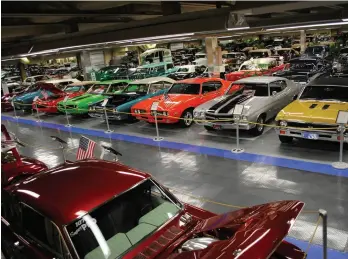  ??  ?? OPPOSITE TOP LEFT: Entrance to the University of Florida, Gainesvill­e. OPPOSITE TOP RIGHT: The Tallahasse­e Museum. OPPOSITE LEFT CENTER: Visitors at the Butterfly Rainforest, Gainesvill­e. ABOVE: Muscle cars at the Tallahasse Automobile and Collectibl­es...