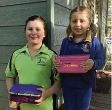  ??  ?? The Moller girls are excited for mini-school in Charters Towers.