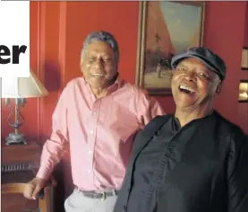  ??  ?? Shunna (Sonny) Pillay and Hugh Masekela take to the stage together in Durban later this month.