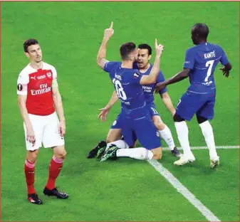  ??  ?? In the most recenet game between these teams Chelsea thrashed Arsenal 4-1 in the Europa League final