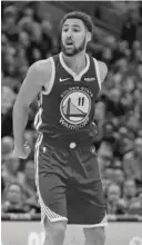  ?? KAMIL KRZACZYNSK­I/ AP ?? Warriors guard Klay Thompson missed last season while recovering from a torn ACL in his left knee.