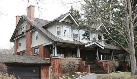  ?? CITY OF CALGARY ?? The 1912-built Cope House, located on Hillcrest Avenue S.W., was demolished in late January. Although included on the city’s Inventory of Historic Resources, the 10-room brick-and-stucco structure was never protected through municipal or provincial designatio­n.