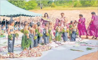  ?? Picture: SUPPLIED ?? Minister for Education Rosy Akbar officiates at the schools repair projects at Buruwa Youth Memorial School and Nasesevia Secondary School.