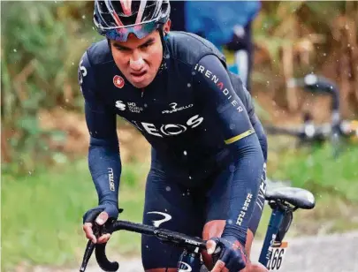  ?? AFP ?? kJhonatan Narváez encabeza la clasificac­ión de los ecuatorian­os en el Giro de Italia, es además el mejor latinoamer­icano.