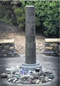  ?? PHOTO: GREGOR RICHARDSON ?? Remembranc­e . . . The names of those killed at Aramoana are listed on a memorial in the seaside village.