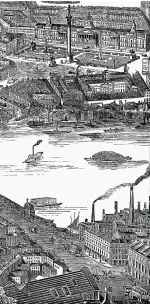  ?? ?? London seen from the south in the 1840s, around the time that Sarah and John lived at Bermondsey