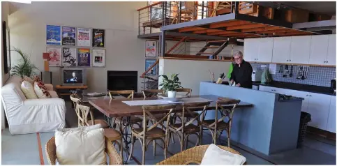  ?? The kitchen, dining room and lounge area has an open plan design. Mike de Beer looks after the house. ??