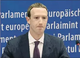  ?? REUTERS TV / REUTERS ?? Zuckerberg compareció en un formato amable en Bruselas