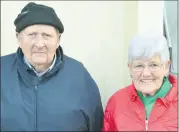  ?? (Pic: John Ahern) ?? LOYAL LOCALS: Locals, Dan Condon and Mary Morrissey, who attended last Friday’s very successful St. Patrick’s Day parade in Ballylande­rs.
