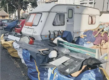  ?? ?? The caravan was removed after several reports of anti-social behaviour. Photo: North Yorkshire Police