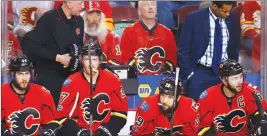  ?? CP PHOTO ?? The Calgary Flames are on the verge of being swept by the Anaheim Ducks.