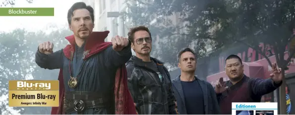  ??  ?? Premium Blu-ray Avengers: Infinity War