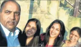  ?? TWITTER ?? PMelect Jai Ram Thakur with his wife and daughters.