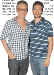  ??  ?? FAMILIA. Con su padre Jean Pierre. Cid lo va a ver al teatro y su hijo, Antón, se le duerme en el pecho.