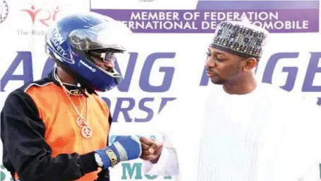  ??  ?? Mr Oladapo Daniel Oyebanjo (D’banj) (left) and the Deputy Governor of Zamfara State, Madi Aliyu Gusau at the unveiling .... over the weekend