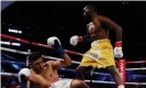  ??  ?? Khan faces an uncertain future in the sport after the 32-year-old suffered a defeat to Crawford in New York. Photograph: Andrew Couldridge/Action Images via Reu