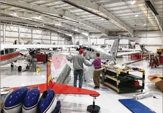  ?? RICHARD WILSON / STAFF ?? MacAir Aviation, the fixed-base operator at Greene County Lewis A. Jackson Airport, is adding buildings this year to accommodat­e growth.