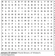  ?? ?? TO ENTER: Once you have found the missing word, text SEARCH followed by a space then your answer, name and postcode to 65700. Texts cost £1 plus your standard network charge. Or call 0905 652 2157 and leave your answer and details. Calls cost £1 plus your telephone company’s network access charge. Entries will be accepted until 11.59pm on Friday. See today’s solutions panel for terms and conditions. This week’s solution will be published next week and the winner’s name on Sunday, March 6.