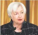  ?? Charles Rex Arbogast / Associated Press ?? Federal Reserve Chair Janet Yellen said Friday that the bank may raise rates later this month.